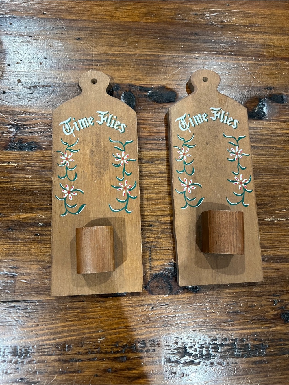 Vintage Wood Kitchen Timer Holders